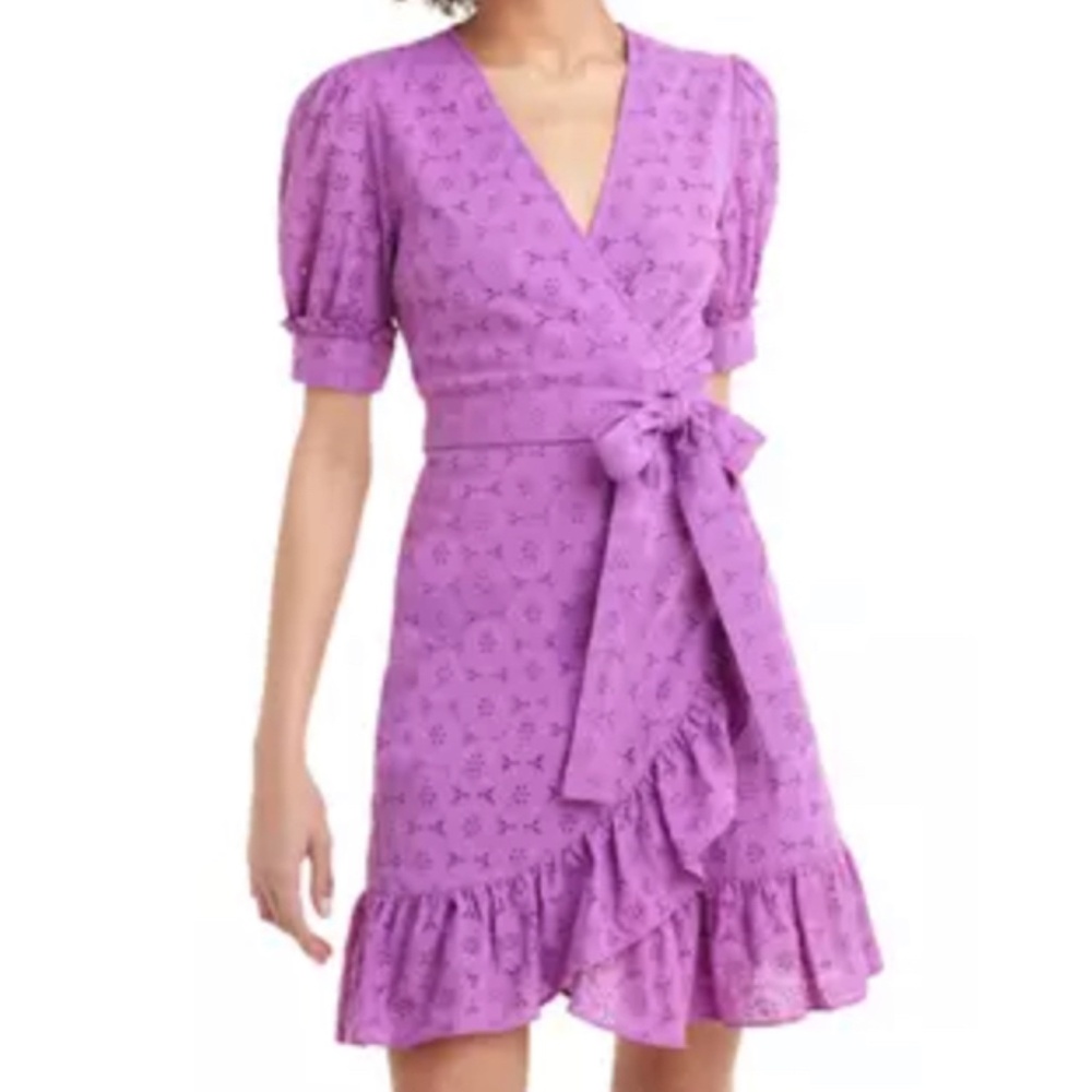 Draper James Reba Weap Deess Purple Eyelet  size 2
